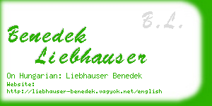 benedek liebhauser business card